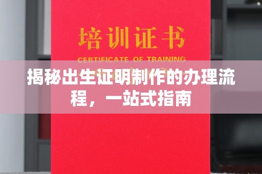 德城揭秘出生证明制作的办理流程，一站式指南